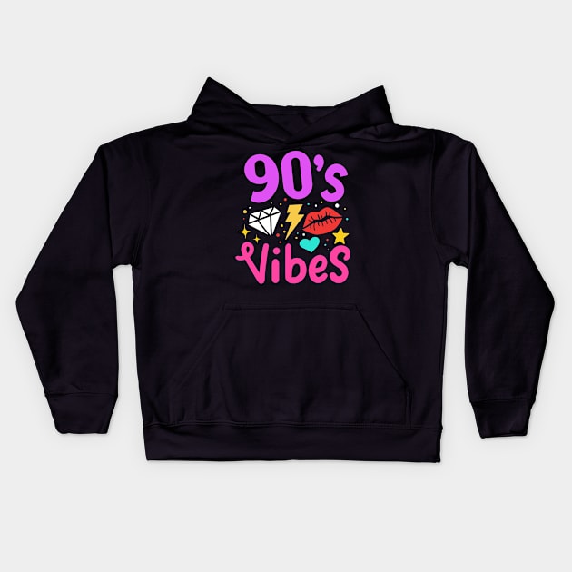 90's 1990's Nineties Kids Hoodie by KAWAIITEE